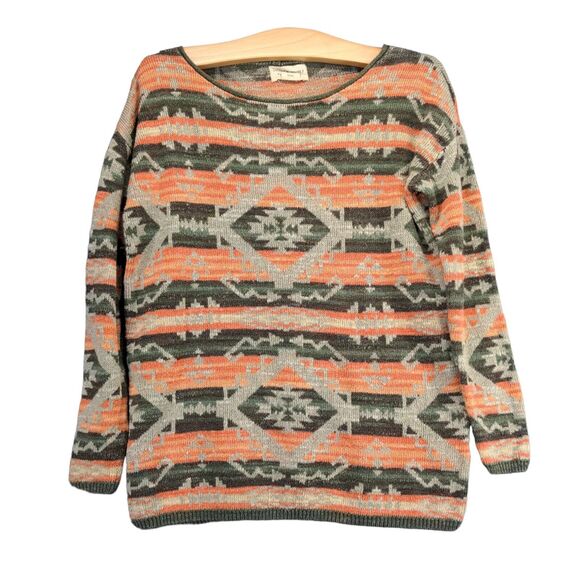 Ralph Lauren Denim & Supply Aztec Sweater Southwest Pullover Orange Women's XS - Picture 1 of 11